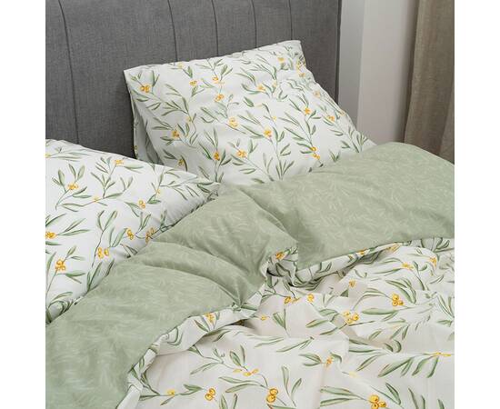 Постільна білизна 24280 ранфорс 200х220 з простирадлом на резинці 180х200 Вілюта, зображення 2