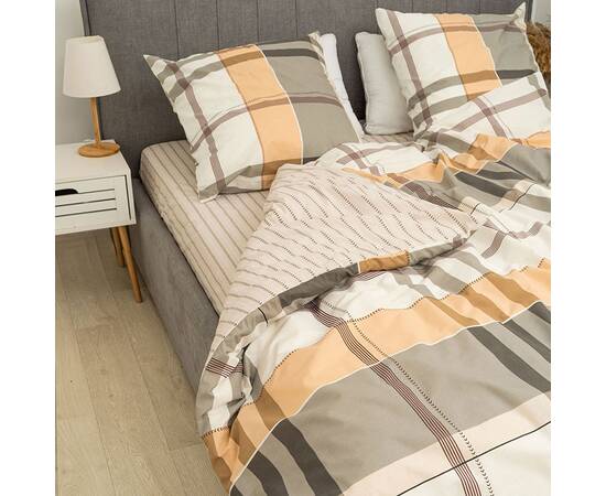 Постільна білизна 24341 ранфорс 200х220 Вілюта, Розмір: двоспальний євро 200х220, Основний колір: бежевий, зображення 2