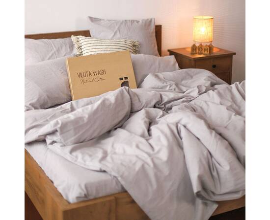 Постельное белье 37 Tiare Wash 143х210 вареный хлопок Вилюта, Размер: полуторный 145х210, Основной цвет: фиолетовый, изображение 2