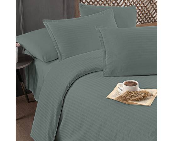 Постельное белье Altinbasak поплин 200х220 breezeway, Размер: двуспальный евро 200х220, Основной цвет: бирюзовый, изображение 2