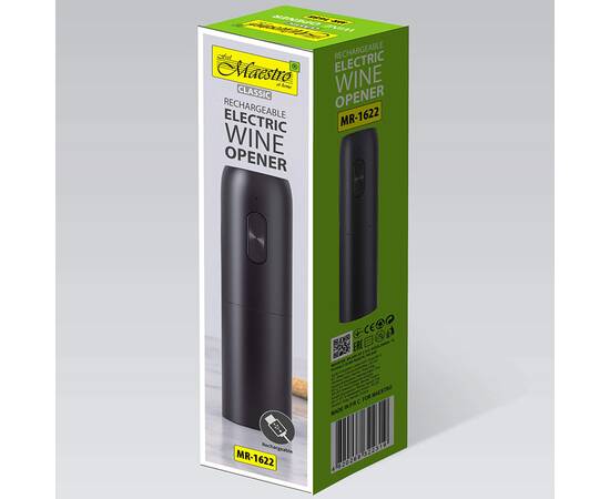Автоматический аккумуляторный штопор для вина Maestro USB (MR1622), изображение 4