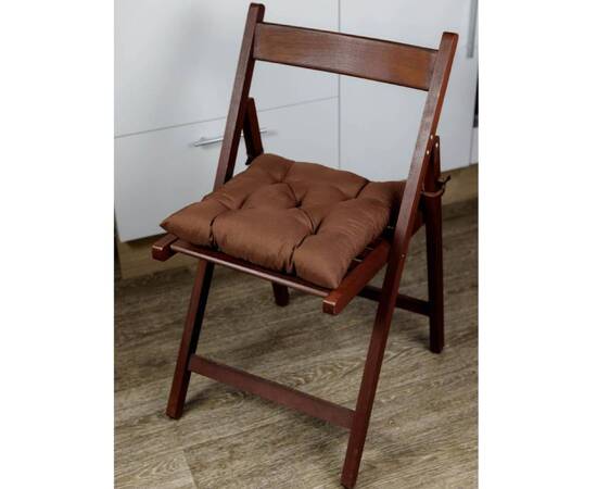 Подушка на стілець 40х40 Фібра коричнева Прованс (029613), Колір: коричневий, Розмір: 40x40, зображення 2