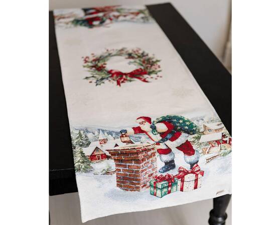 Дорожка 40х140 гобеленовая с велюром Снігова зима Прованс (036431), Тип: дорожки (раннеры), Цвет: белый, Форма скатерти: прямоугольная, Размер: 40x140, изображение 2