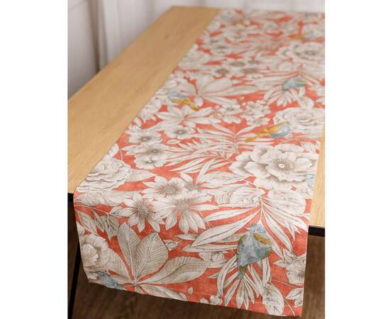 Дорожка Пташка на теракоті 40x140 Прованс (034753), Тип: дорожки (раннеры), Цвет: терракотовый, Форма скатерти: прямоугольная, Размер: 40x140, изображение 2