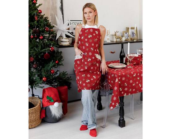 Фартук Дзвіночки на червоному Прованс (036876), изображение 2