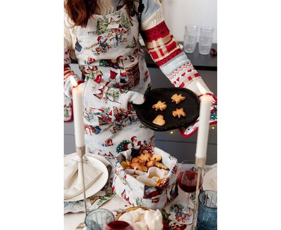 Фартук гобеленовий с велюром Снігова зима Прованс (037848), изображение 2