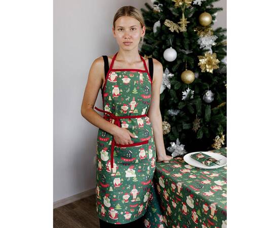 Фартух Санта на зеленому Прованс (035791), зображення 2