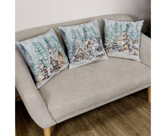 Наволочка 45х45 гобеленова Казкові гноми-2 (Будиночок) Прованс (038483), Колір: коричневий, Тип: наволочки, Розмір: 45x45, зображення 5