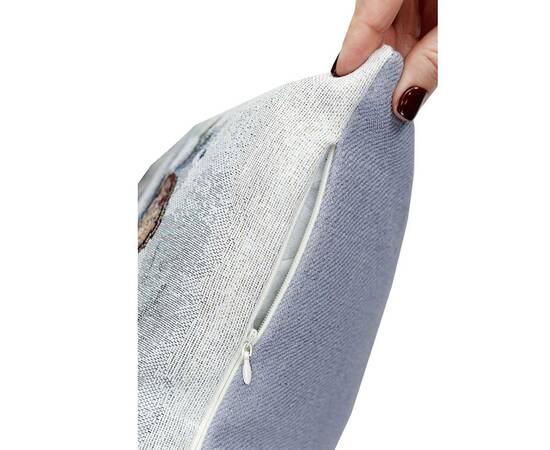 Наволочка 45х45 гобеленова Казкові гноми-3 (Шпаківня) Прованс (038485), Колір: сірий, Тип: наволочки, Розмір: 45x45, зображення 3