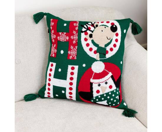 Наволочка вязаная Ho-Ho-Ho Прованс (037489), Цвет: красный, Тип: наволочки, Размер: 45x45, изображение 3