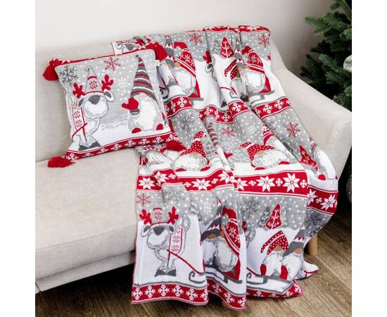 Наволочка вязаная Веселі гноми сіра Прованс (037490), Цвет: серый, Тип: наволочки, Размер: 45x45, изображение 4