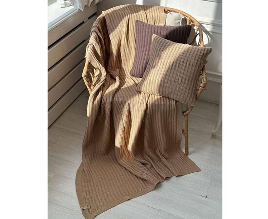 Плед 120х200 COTTON бежевый Прованс (039527), Цвет: бежевый, Размер: 120x200, изображение 2