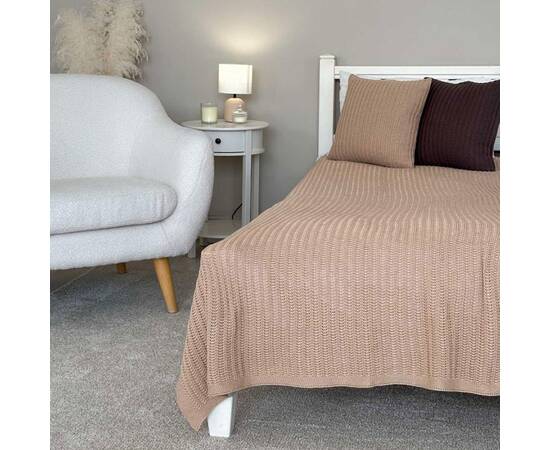 Плед 120х200 COTTON бежевый Прованс (039527), Цвет: бежевый, Размер: 120x200, изображение 4