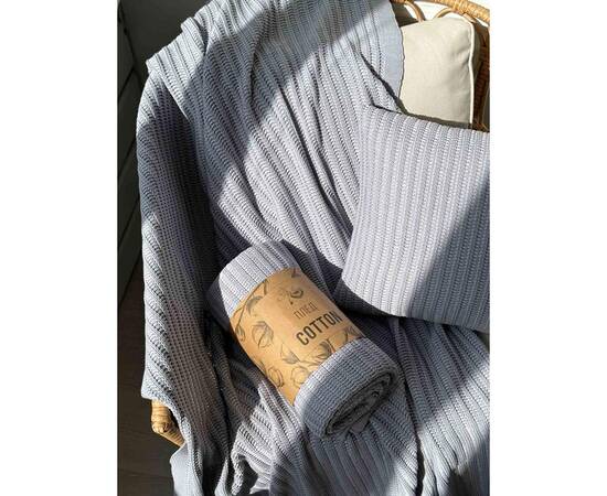 Плед 120х200 COTTON серый Прованс (039529), Цвет: серый, Размер: 120x200, изображение 3