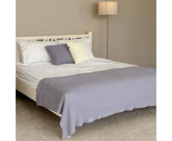 Плед 120х200 COTTON серый Прованс (039529), Цвет: серый, Размер: 120x200, изображение 4