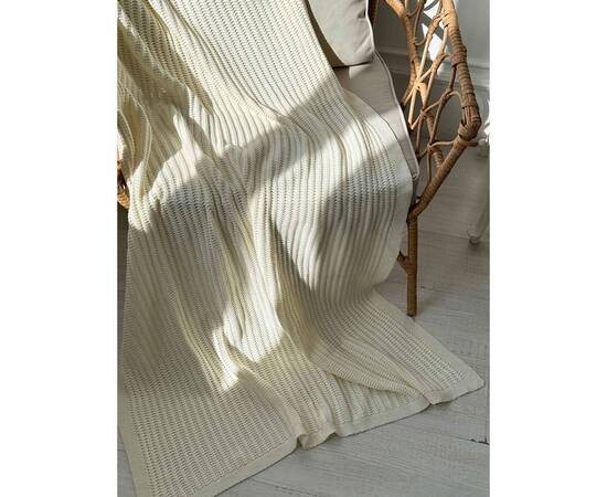 Плед 120х200 COTTON молочный Прованс (039526), Цвет: кремовый, Размер: 120x200, изображение 2
