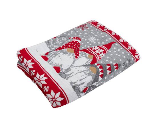 Плед 130х170 вязаный Веселі гноми серый Прованс (037494), Цвет: серый, Размер: 130x170, изображение 3