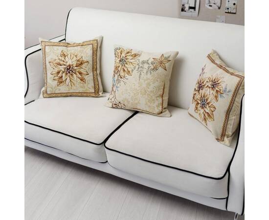 Подушка декоративная 45х45 гобеленовая Золоте свято Квітка Прованс (036968), Цвет: кремовый, Размер: 45x45, изображение 2