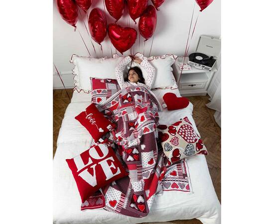 Подушка 45х45 в'язана Серця LOVE Прованс (039341), зображення 4