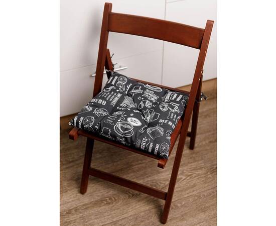 Подушка на стілець 40х40 Breakfast BLACK Прованс (039483), Колір: чорний, Розмір: 40x40, зображення 2
