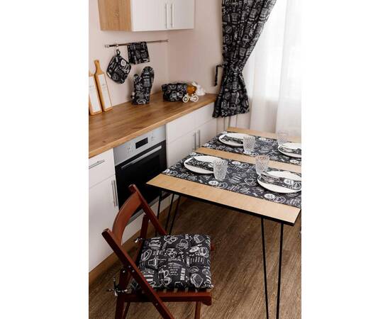 Подушка на стілець 40х40 Breakfast BLACK Прованс (039483), Колір: чорний, Розмір: 40x40, зображення 3