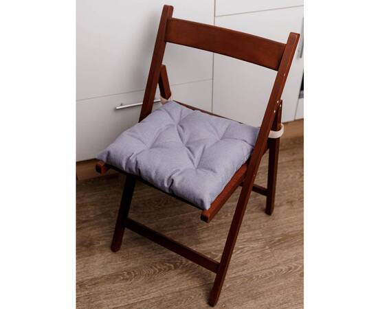 Подушка на стул 40х40 MANCHESTER серый Прованс (039467), Цвет: графитовый, Размер: 40x40, изображение 3