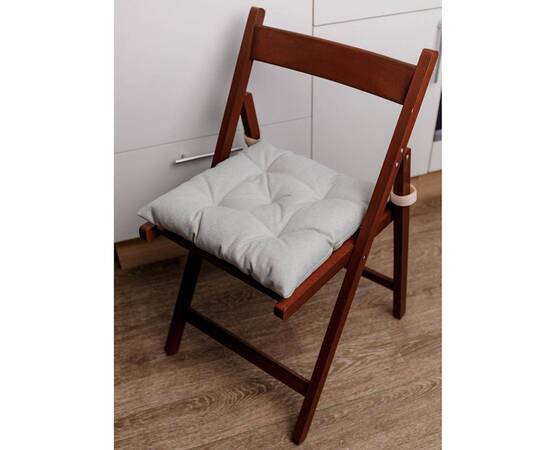 Подушка на стілець 40х40 MANCHESTER світло-сіра Прованс (039469), Колір: сірий, Розмір: 40x40, зображення 2