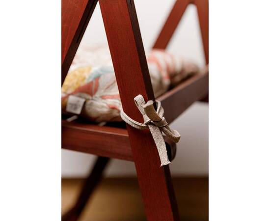 Подушка на стілець 40х40 Пташка на теракоті Прованс (034777), Колір: теракотовий, Розмір: 40x40, зображення 3