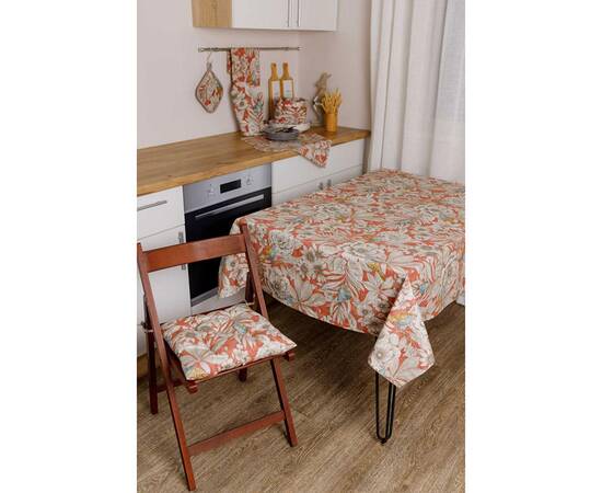 Подушка на стілець 40х40 Пташка на теракоті Прованс (034777), Колір: теракотовий, Розмір: 40x40, зображення 4