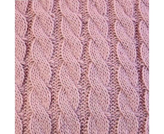 Подушка в'язана декоративна Серце рожева Прованс (028647), зображення 3