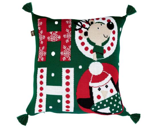 Подушка в'язана Ho-Ho-Ho Прованс (037488), Колір: червоний, Розмір: 45x45, зображення 2