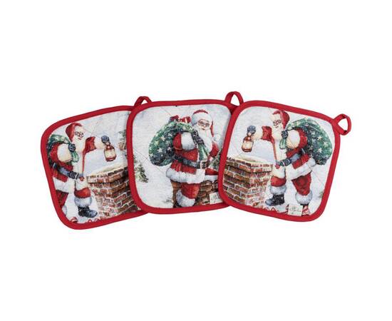 Прихватка 20х20 гобеленова з велюром Санта Снігова зима (в асортименті) Прованс (038050), зображення 4