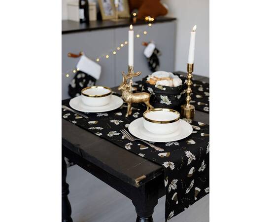 Рукавичка декоративна Шапочки на чорному 26х18 Прованс (037550), изображение 3