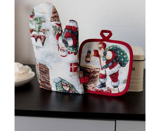 Рукавичка 32х16 гобеленова з велюром Снігова зима Прованс (037841), зображення 3