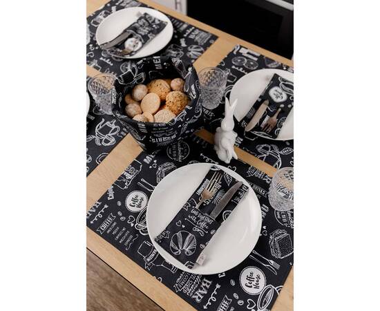 Серветка 35х45 BLACK Breakfast Прованс (039619), Тип: серветки, Основний колір: чорний, Форма скатертини: прямокутна, Розмір: 35x45, зображення 3