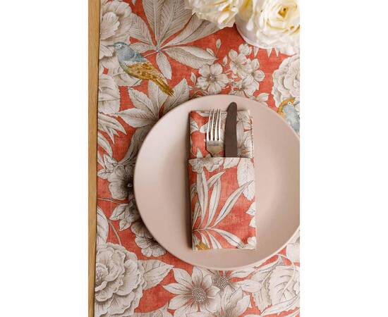 Салфетка 35х45 Пташка на теракоті Прованс (034747), Тип: салфетки, Цвет: терракотовый, Форма скатерти: прямоугольная, Размер: 35x45, изображение 3