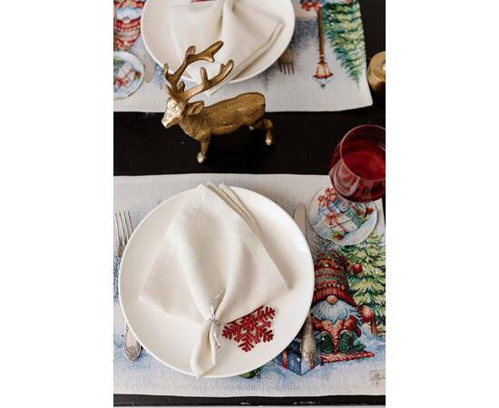 Салфетка гобеленовая Різдвяне багаття 30х50 Прованс (036427), Тип: салфетки, Цвет: белый, Форма скатерти: прямоугольная, Размер: 30x50, изображение 3