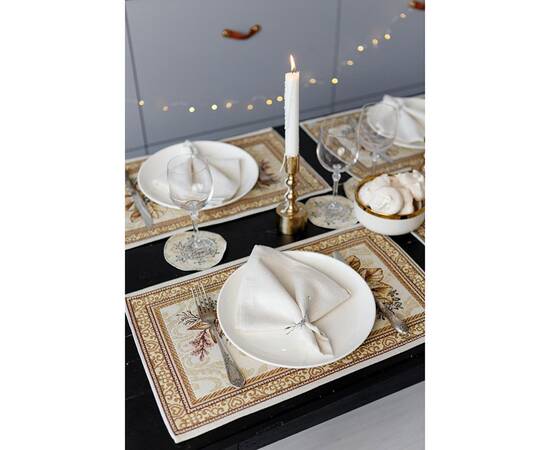 Салфетка гобеленовая Золоте свято 30х50 Прованс (036311), Тип: салфетки, Цвет: бежевый, Форма скатерти: прямоугольная, Размер: 30x50, изображение 2