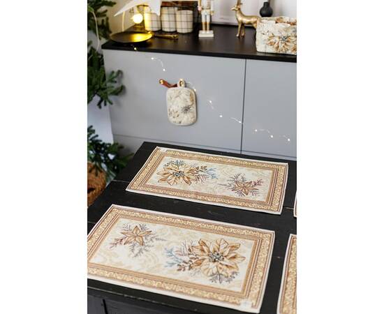 Салфетка гобеленовая Золоте свято 30х50 Прованс (036311), Тип: салфетки, Цвет: бежевый, Форма скатерти: прямоугольная, Размер: 30x50, изображение 4