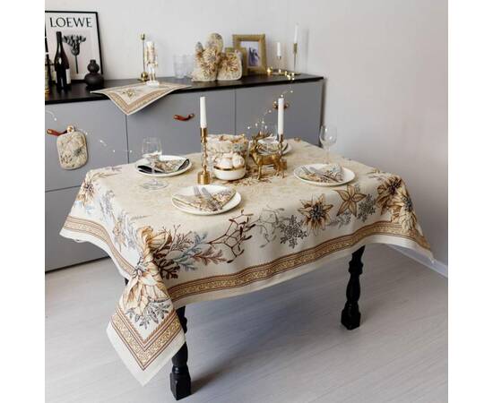 Скатерть 135х350 гобеленовая Золоте свято Прованс (036325), Тип: скатерти, Цвет: бежевый, Форма скатерти: прямоугольная, Размер: 135x350, изображение 5