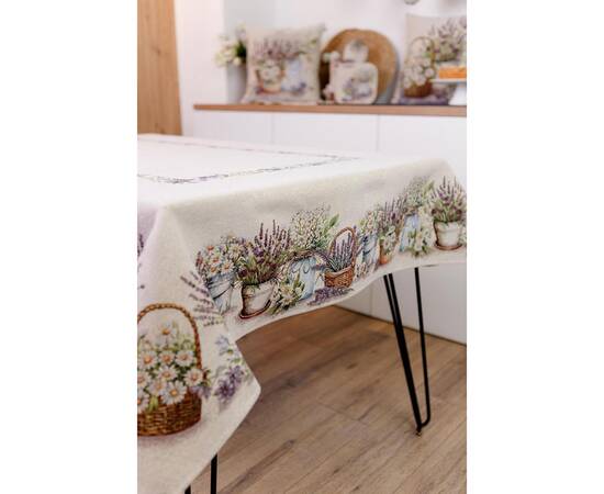 Скатертина 135х220 Provence Прованс (039116), Тип: скатертини, Основний колір: бежевий, Форма скатертини: прямокутна, Розмір: 135x220, зображення 5