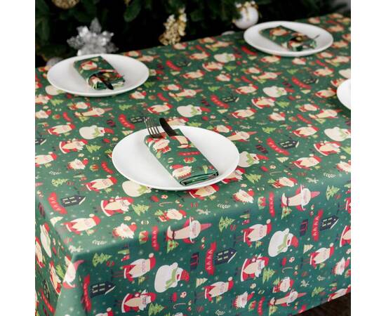 Скатерть 180х140 Санта на зеленому Прованс (035787), Тип: скатерти, Цвет: зеленый, Форма скатерти: прямоугольная, Размер: 140x180, изображение 3