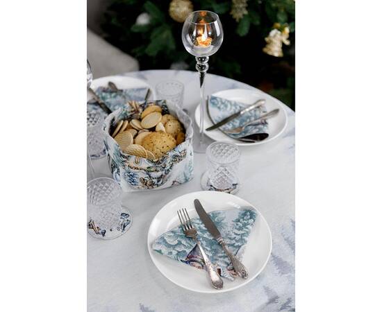 Скатертина кругла D-136 гобеленова Казкові гноми Прованс (038457), Тип: скатертини, Основний колір: білий, Форма скатертини: кругла, Розмір: Ø136, зображення 3