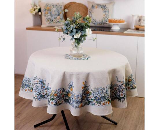 Скатерть круглая круглая D-136 Primavera Прованс (039152), Тип: скатерти, Цвет: бежевый, Форма скатерти: круглая, Размер: Ø136, изображение 2