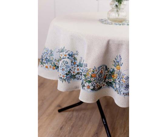 Скатерть круглая круглая D-136 Primavera Прованс (039152), Тип: скатерти, Цвет: бежевый, Форма скатерти: круглая, Размер: Ø136, изображение 3