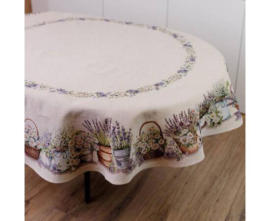 Скатертина овальна 160х180 Provence Прованс (039126), Тип: скатертини, Основний колір: бежевий, Форма скатертини: овальна, Розмір: 160x180, зображення 2
