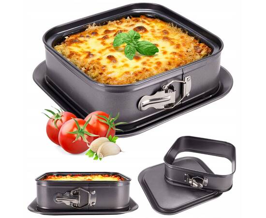 Форма для запекания 28x28x8 см из углеродистой стали Kamille (6043), изображение 2