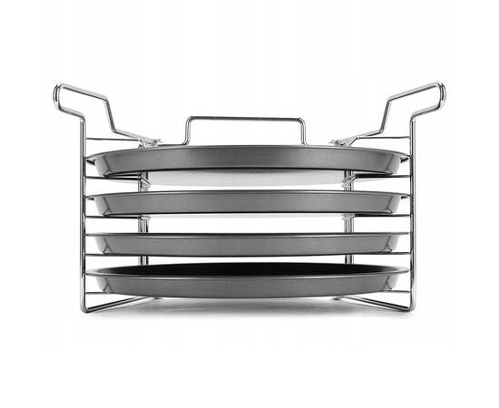 Набор форм 4 шт. для запекания пиццы 30 см из углеродистой стали Kamille (6045), изображение 2