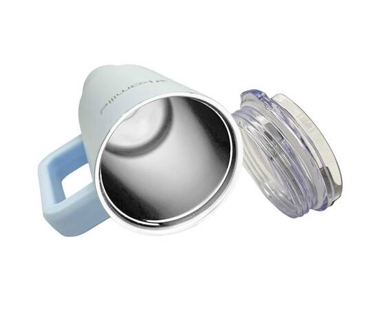 Термокружка 1200 мл из нержавеющей стали с трубочкой (голубой) Kamille (2174), изображение 4