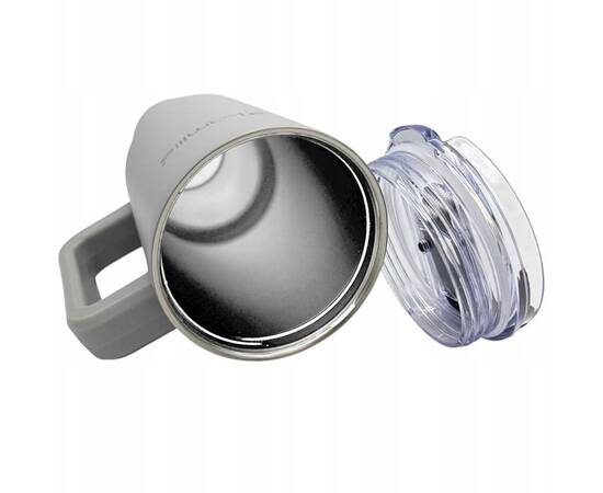 Термокружка 1200 мл из нержавеющей стали с трубочкой (серый) Kamille (2173), изображение 4